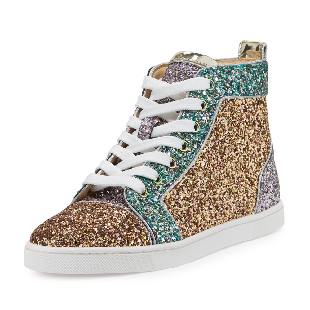High-Top Red Sole Sneaker